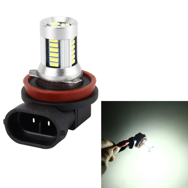 H11 5W 500 LM 6000K Car Fog Light with 30 LEDs SMD-3014 Lamps, DC 12V (White Light)