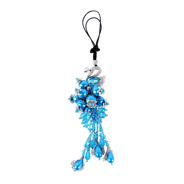 Lovely Car Ornaments Plastic Flower Crystal Style Hanging Decoration
