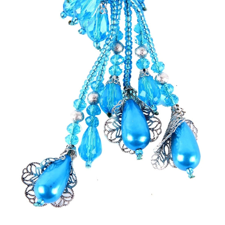 Lovely Car Ornaments Plastic Flower Crystal Style Hanging Decoration
