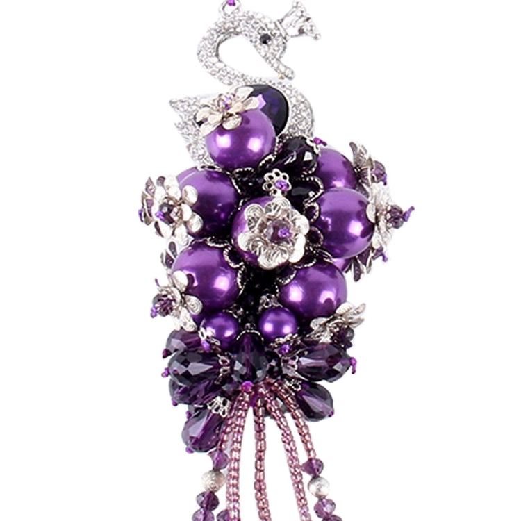 Lovely Car Ornaments Plastic Flower Crystal Style Hanging Decoration