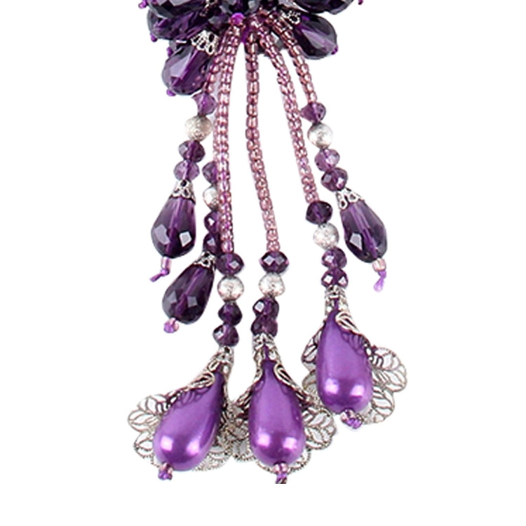 Lovely Car Ornaments Plastic Flower Crystal Style Hanging Decoration