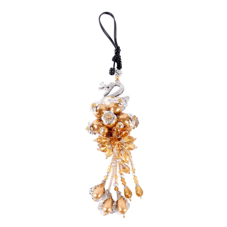 Lovely Car Ornaments Plastic Flower Crystal Style Hanging Decoration