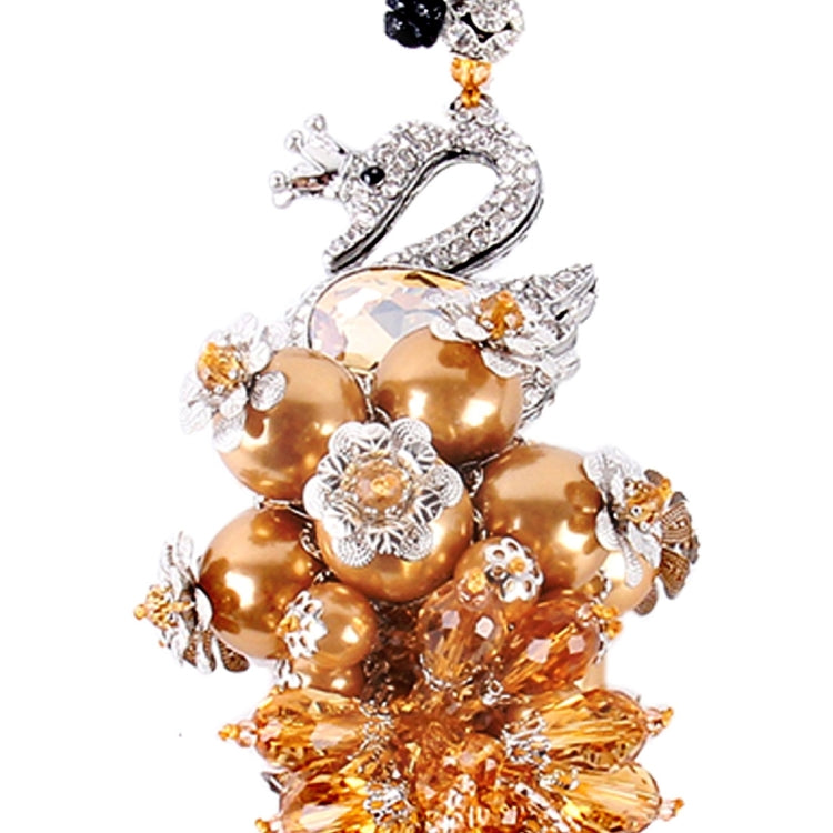 Lovely Car Ornaments Plastic Flower Crystal Style Hanging Decoration