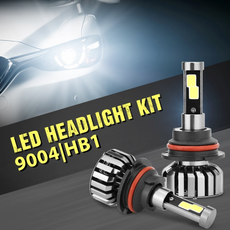 2 PCS N7 9004 40W 4000 LM 6000K Waterproof IP68 Car Auto LED Headlight with 2 COB LED Lamps, DC 9-36V(White Light)