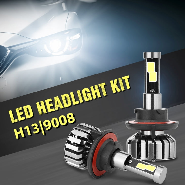 2 PCS N7  H13 40W 4000 LM 6000K Waterproof IP68 Car Auto LED Headlight with 2 COB LED Lamps, DC 9-36V(White Light)