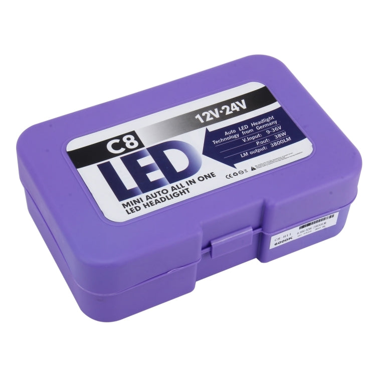 2 PCS H3 32W 2800 LM 6000K Car Auto LED Headlight with 2 COB LED Lamps And Dustproof Cover, DC 9-18V(White Light)