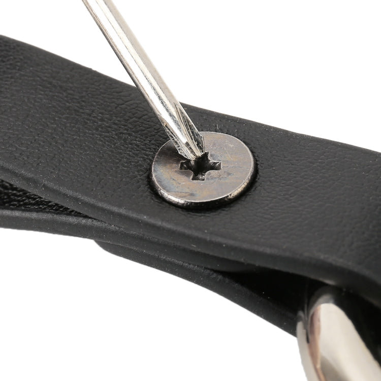 Car Leather Key Ring Round Ring Keychain with Screwdriver