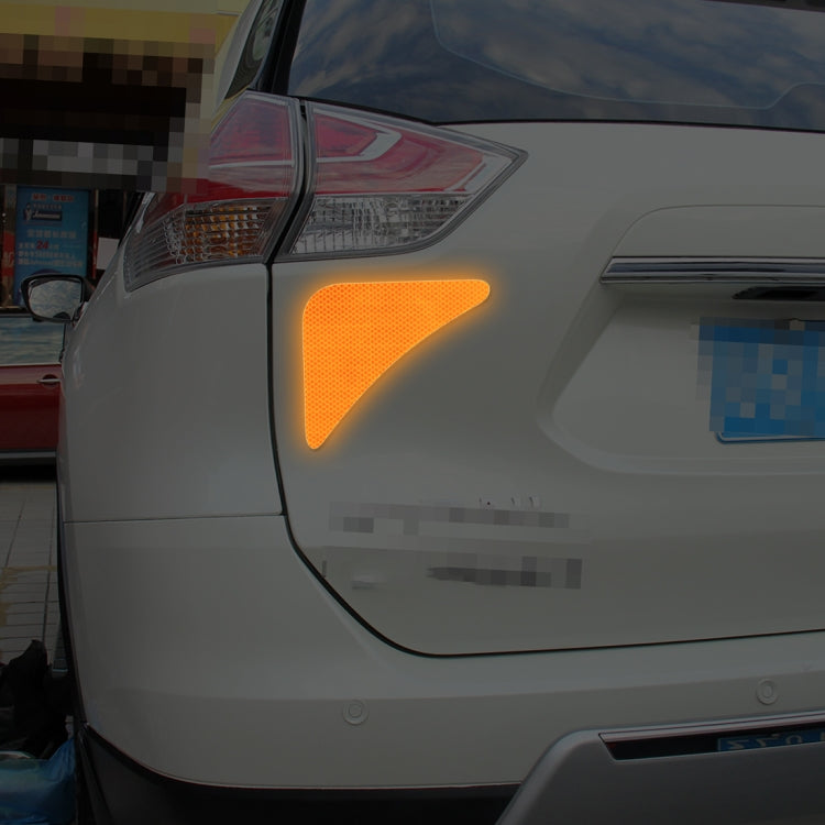 4 PCS Car Wheel Eyebrow Reflect Warning Sticker Outside Sticker