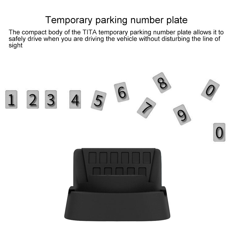 Multi-functional Creative Stereo Rotation Temporary Parking Number Plate / Car Mobile-phone Holder