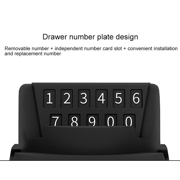 Multi-functional Creative Stereo Rotation Temporary Parking Number Plate / Car Mobile-phone Holder