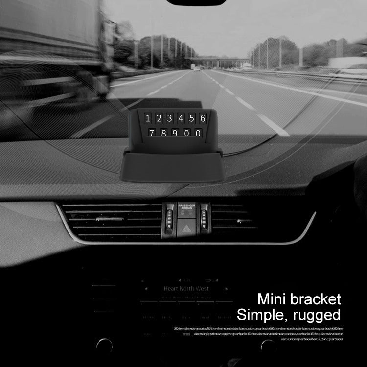 Multi-functional Creative Stereo Rotation Temporary Parking Number Plate / Car Mobile-phone Holder