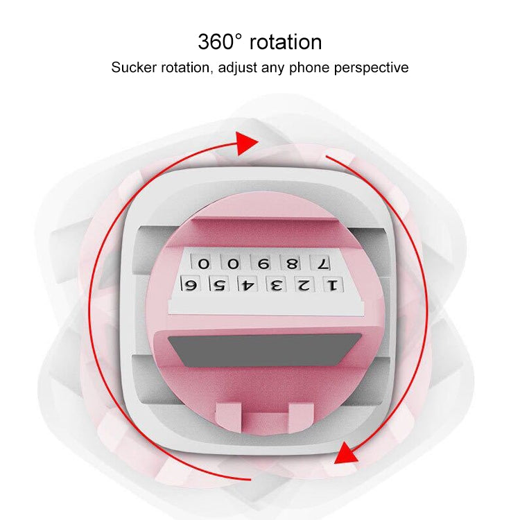 Multi-functional Creative Stereo Rotation Temporary Parking Number Plate / Car Mobile-phone Holder