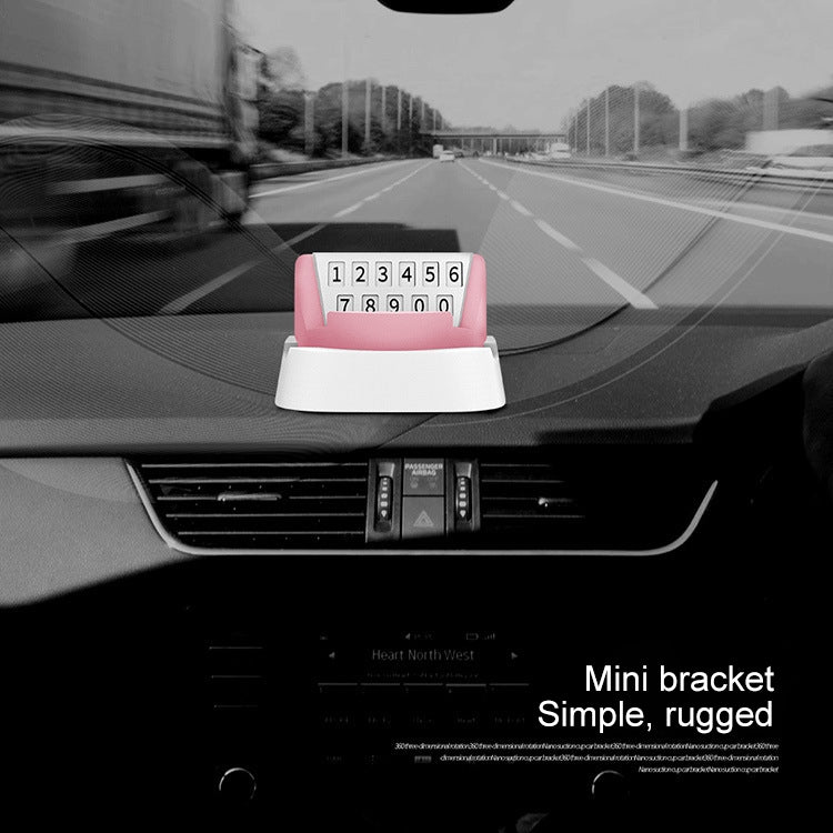 Multi-functional Creative Stereo Rotation Temporary Parking Number Plate / Car Mobile-phone Holder