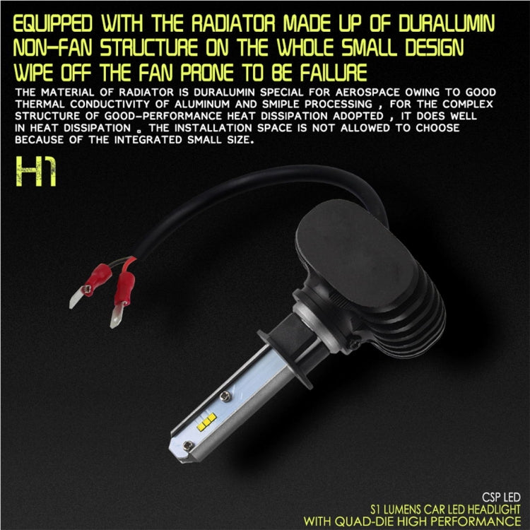 2 PCS H1 IP65 Waterproof White Light 6 CSP LED Car Headlight Bulb,  9-36V / 18W, 6000K / 2000LM