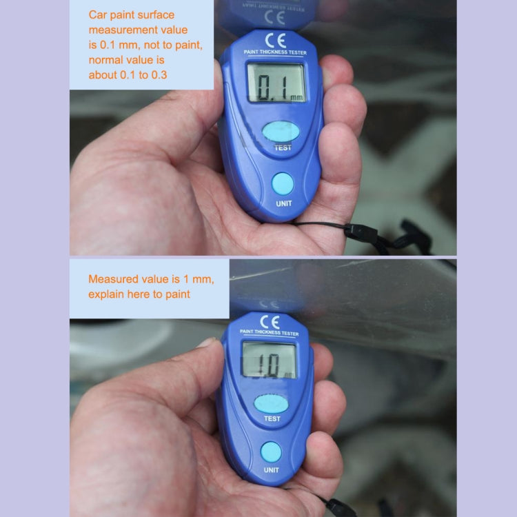 PT2100  2.0mm Range 2 Units mm/mil LED Digital Display Paint Coat Tester Paint Thickness Tester