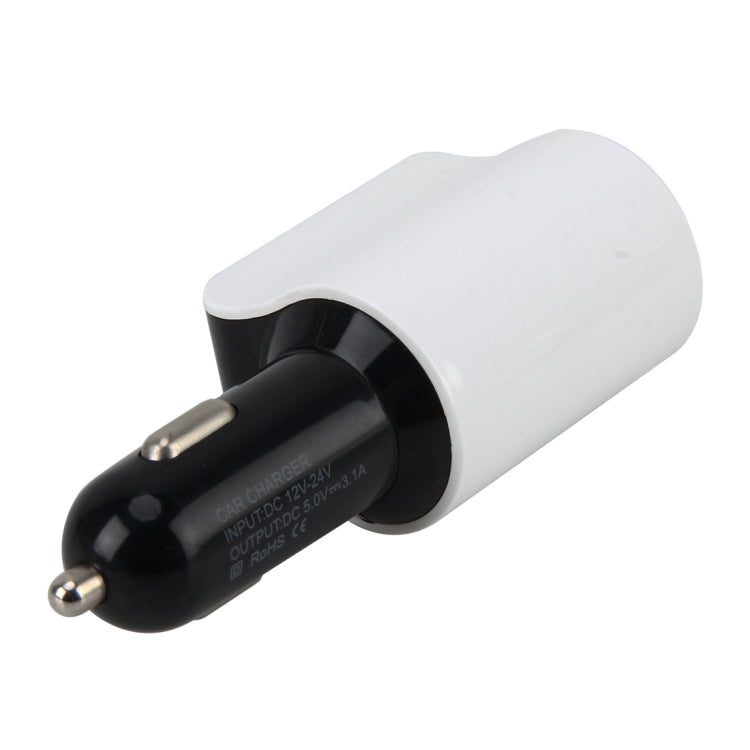 DC 12-24V Safety Digital Charger Intelligent Matching Current Intelligent Charger LED Digital Display 2 Ports USB Charger with a Cigarette Socket