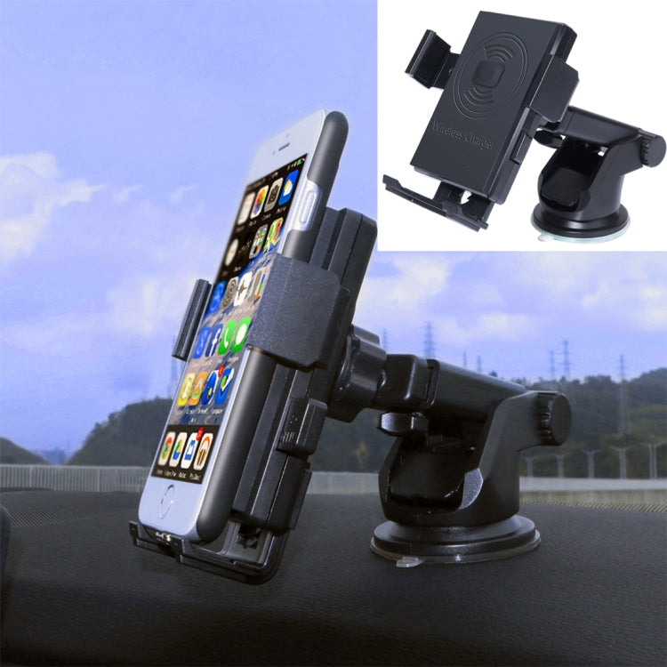 N8-1 5V 1A Output Sticky Bracket Car Air Outlet Vent Fast Wireless Charger, For iPhone, Galaxy, Sony, Lenovo, HTC, Huawei, and other Smartphones(Black)