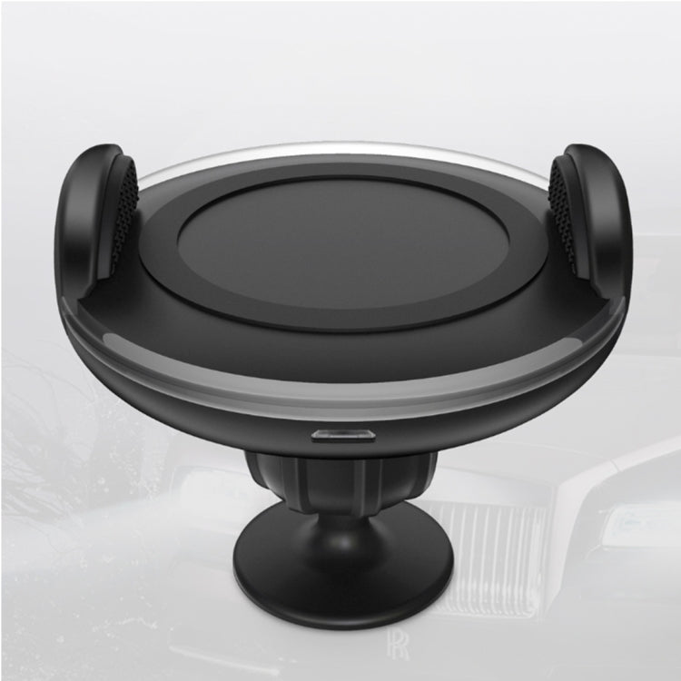 N8-2 9V 1.1A Output Double-sided Rubber Car Fast Wireless Charger, For iPhone, Galaxy, Sony, Lenovo, HTC, Huawei, and other Smartphones(Black)