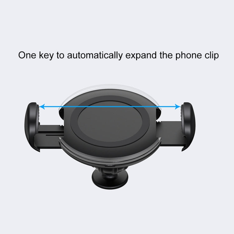 N8-2 9V 1.1A Output Double-sided Rubber Car Fast Wireless Charger, For iPhone, Galaxy, Sony, Lenovo, HTC, Huawei, and other Smartphones(Black)