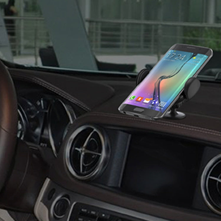 N8-2 9V 1.1A Output Double-sided Rubber Car Fast Wireless Charger, For iPhone, Galaxy, Sony, Lenovo, HTC, Huawei, and other Smartphones(Black)