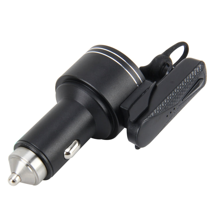 Intelligent Charger with Earphone BT Headset Battery Voltage FM Frequency Alternately Displayed Car Charger Smart Diversion of USB Port Support Hands-free Call & Dual USB Fast Charging