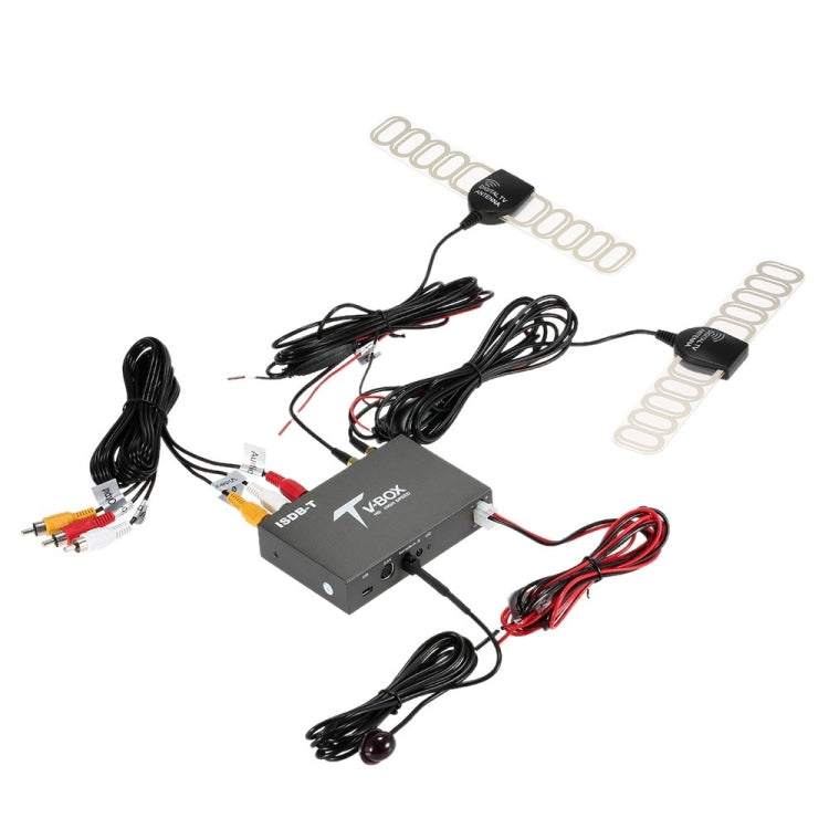 Car ISDB-T MPEG-4 HD H.264 Digital TV Receiver Box with Remote Control, Dual Antenna Head Interfaces