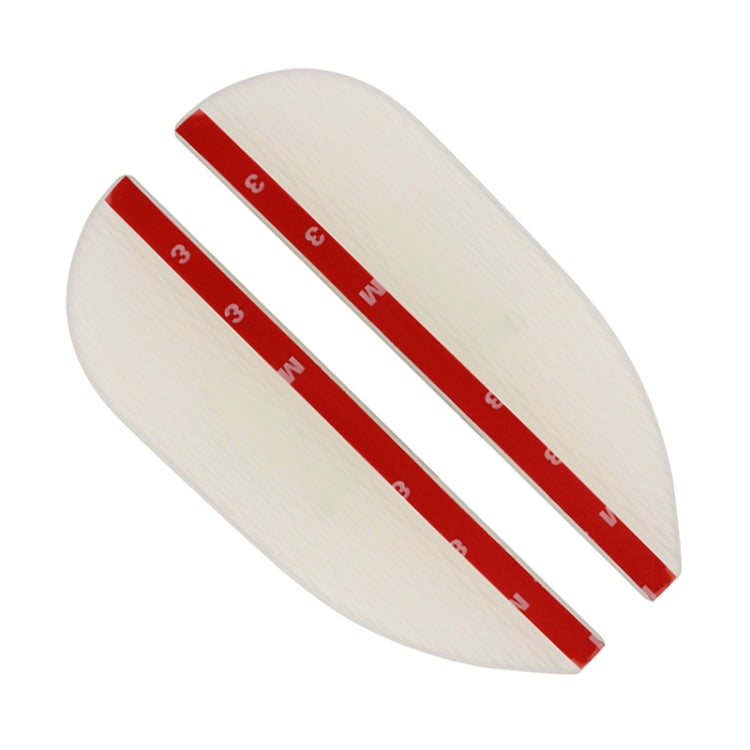 1 Pair Drill Pattern Pure White Universal Car Rearview Mirror Rain Blades Car Back Mirror Eyebrow Rain Cover