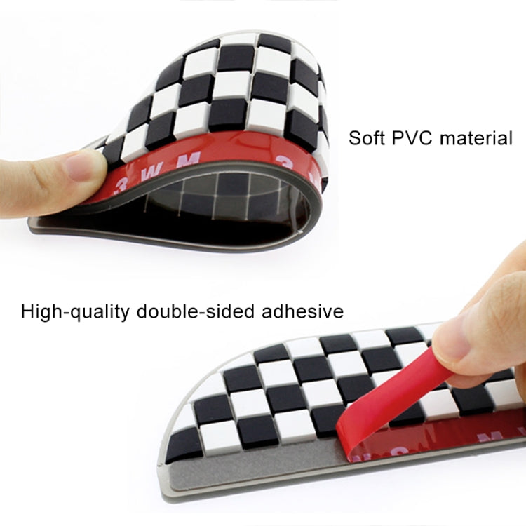 1 Pair Drill Pattern Pure White Universal Car Rearview Mirror Rain Blades Car Back Mirror Eyebrow Rain Cover