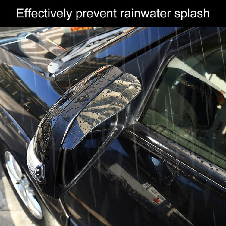 1 Pair Drill Pattern Pure White Universal Car Rearview Mirror Rain Blades Car Back Mirror Eyebrow Rain Cover