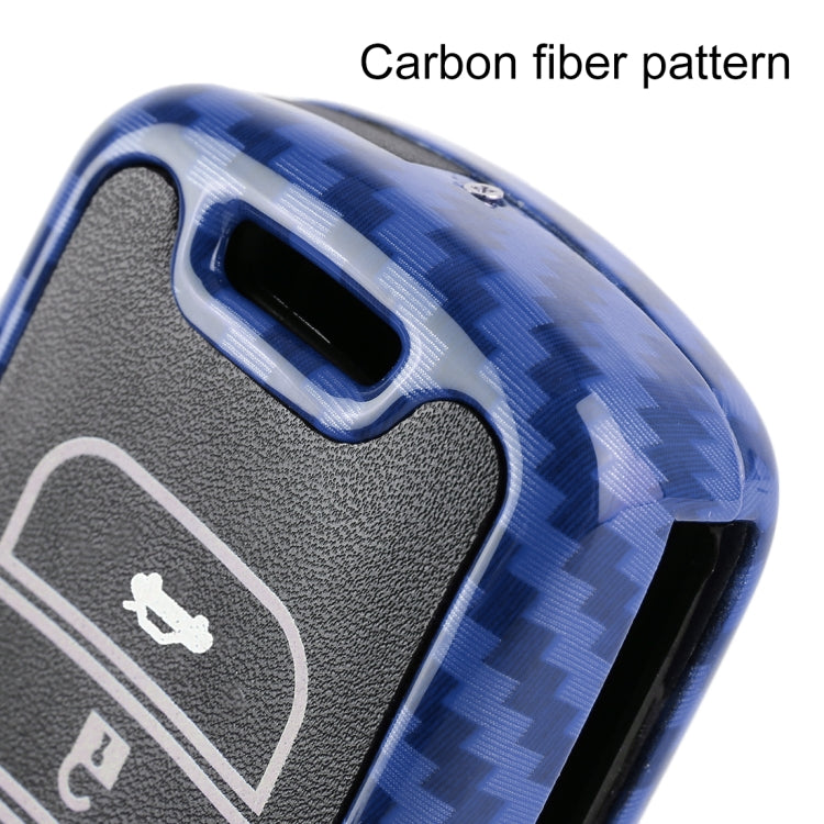 Carbon Fiber Texture Car Key Protective Cover for Honda Folding 3-button