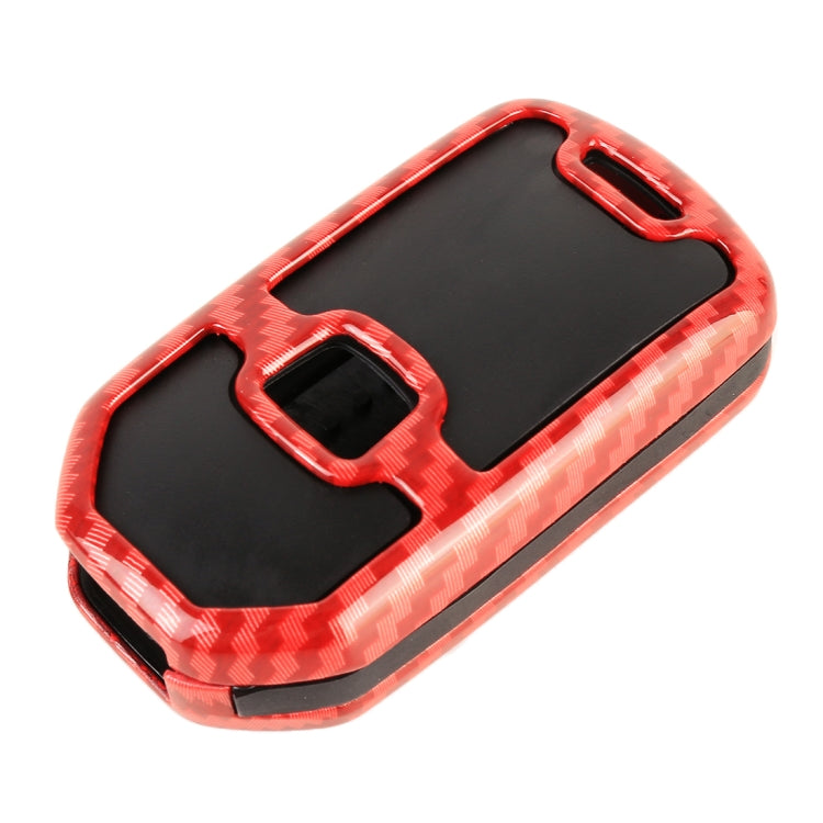 Carbon Fiber Texture Car Key Protective Cover for Honda Folding 3-button