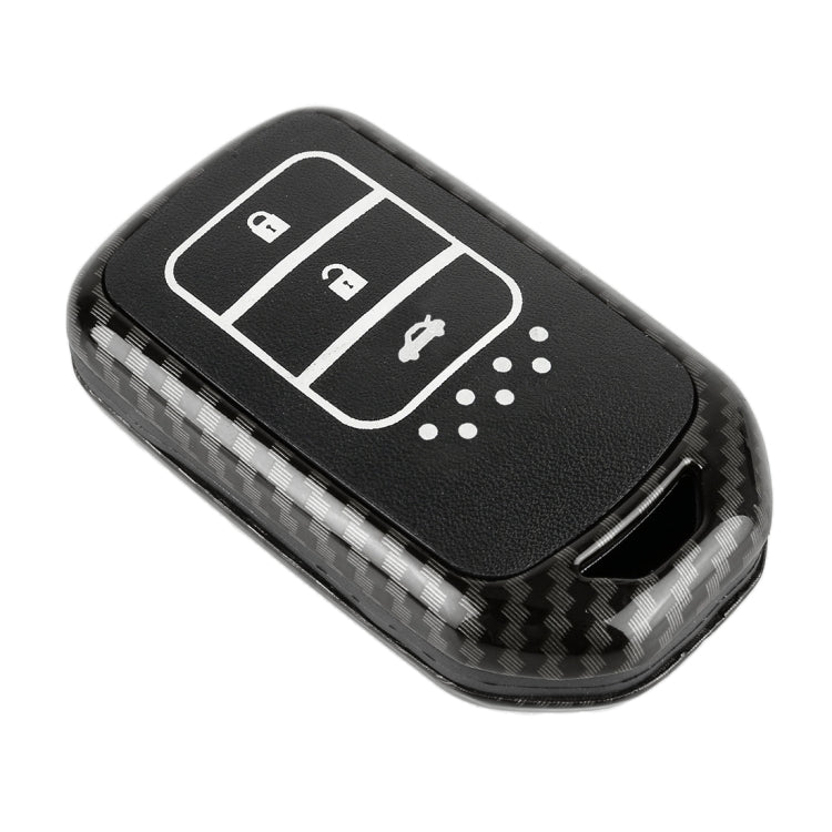 Carbon Fiber Texture Car Key Protective Cover for Honda Smart 3-button
