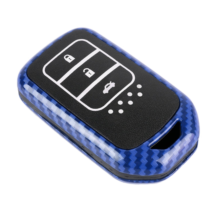 Carbon Fiber Texture Car Key Protective Cover for Honda Smart 3-button
