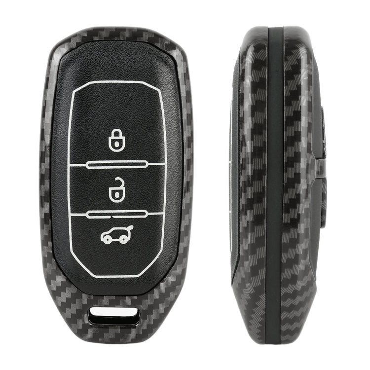 Carbon Fiber Texture Car Key Protective Cover for Ford Territory Smart