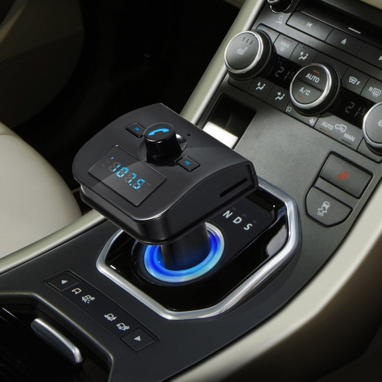 XK-760 Multifunctional Bluetooth Vehicular FM Transmitter and 3.1A USB Car Charger MP3 Player Support USB SD TF Carte for iPhone 6s & 6s Plus, Galaxy Note 5 & S6 Edge+, and Most Bluetooth Mobile Devices(Black)