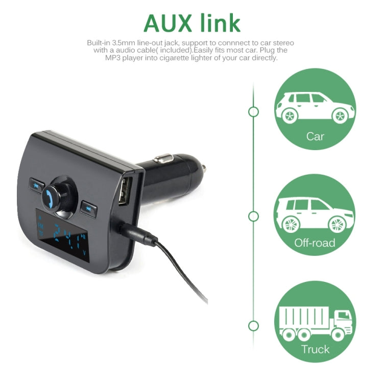 XK-760 Multifunctional Bluetooth Vehicular FM Transmitter and 3.1A USB Car Charger MP3 Player Support USB SD TF Carte for iPhone 6s & 6s Plus, Galaxy Note 5 & S6 Edge+, and Most Bluetooth Mobile Devices(Black)