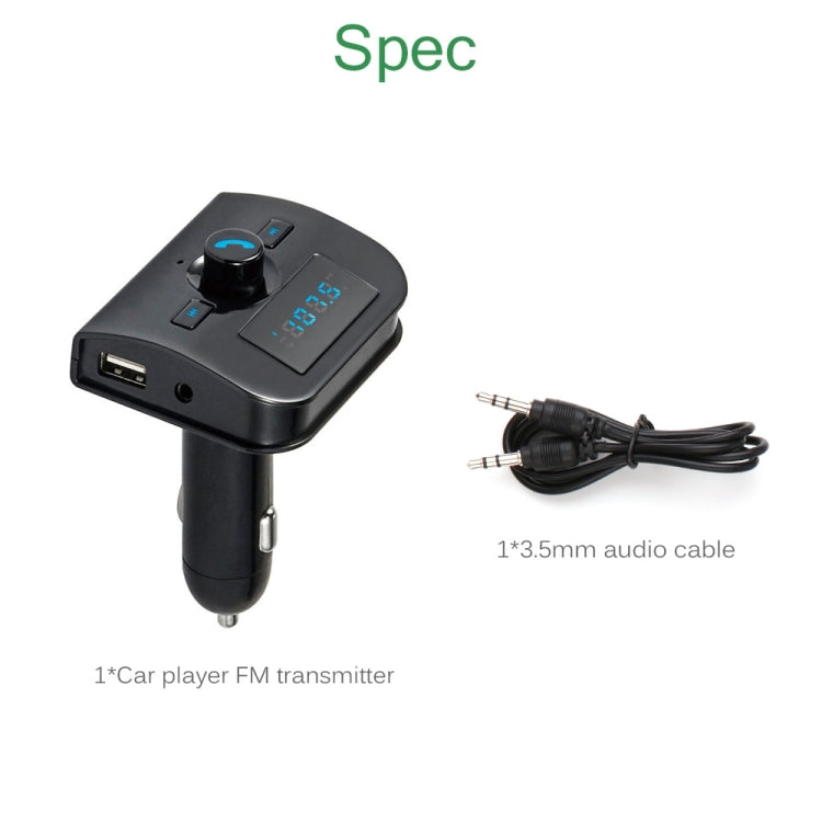 XK-760 Multifunctional Bluetooth Vehicular FM Transmitter and 3.1A USB Car Charger MP3 Player Support USB SD TF Carte for iPhone 6s & 6s Plus, Galaxy Note 5 & S6 Edge+, and Most Bluetooth Mobile Devices(Black)