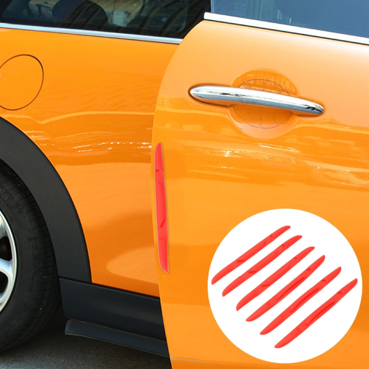 6 PCS Universal Car Door Anti-collision Strip Protection Guards Silicon Trims Stickers