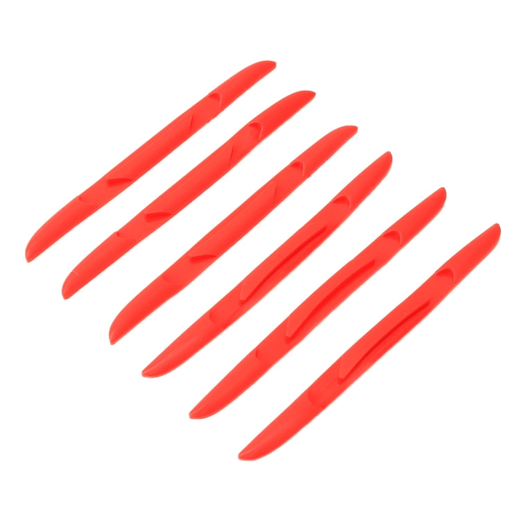 6 PCS Universal Car Door Anti-collision Strip Protection Guards Silicon Trims Stickers