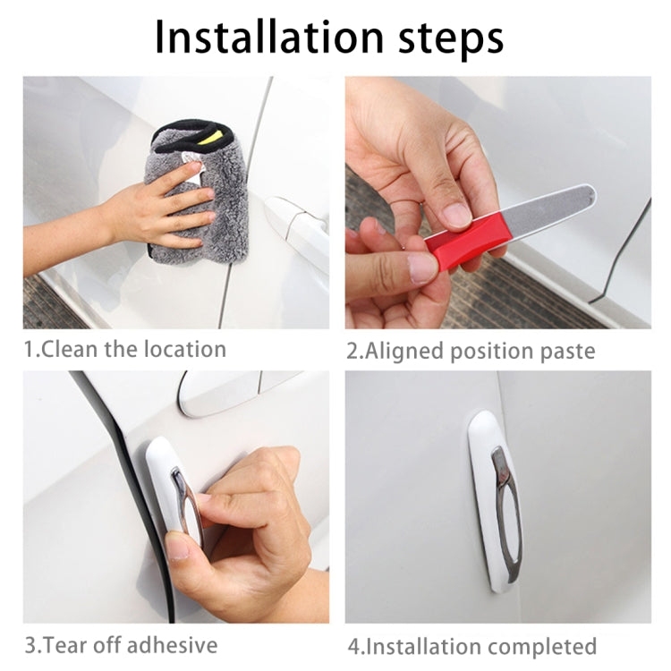 4 PCS Crab Claw Shape Universal Car Door Anti-collision Strip Protection Guards Silicon Trims Stickers