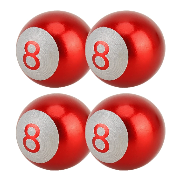 4 PCS Ball Number 8 Gas Cap Mouthpiece Cover Tire Cap Car Tire Valve Caps