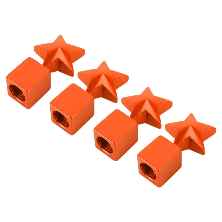 4 PCS Star Shape Gas Cap Mouthpiece Cover Tire Cap Car Tire Valve Caps