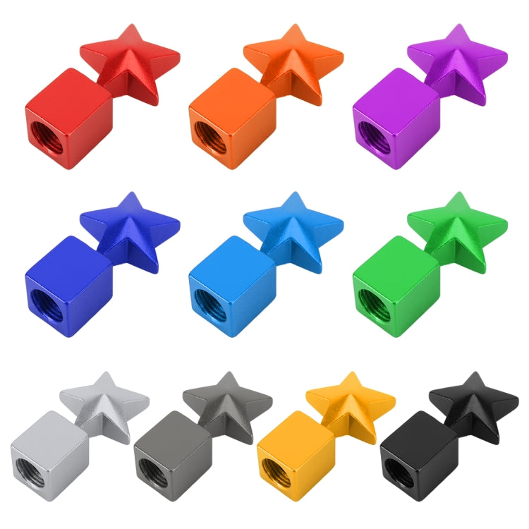 4 PCS Star Shape Gas Cap Mouthpiece Cover Tire Cap Car Tire Valve Caps