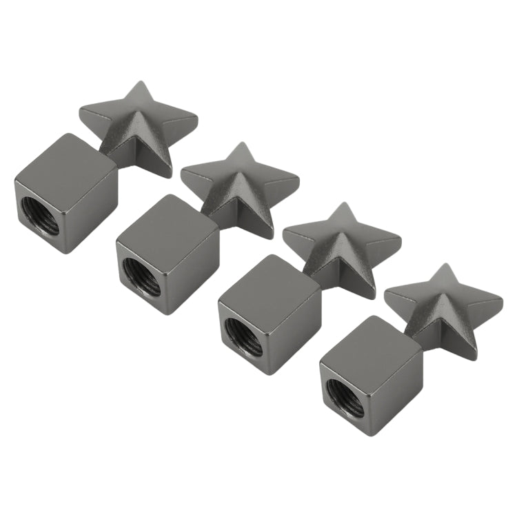 4 PCS Star Shape Gas Cap Mouthpiece Cover Tire Cap Car Tire Valve Caps