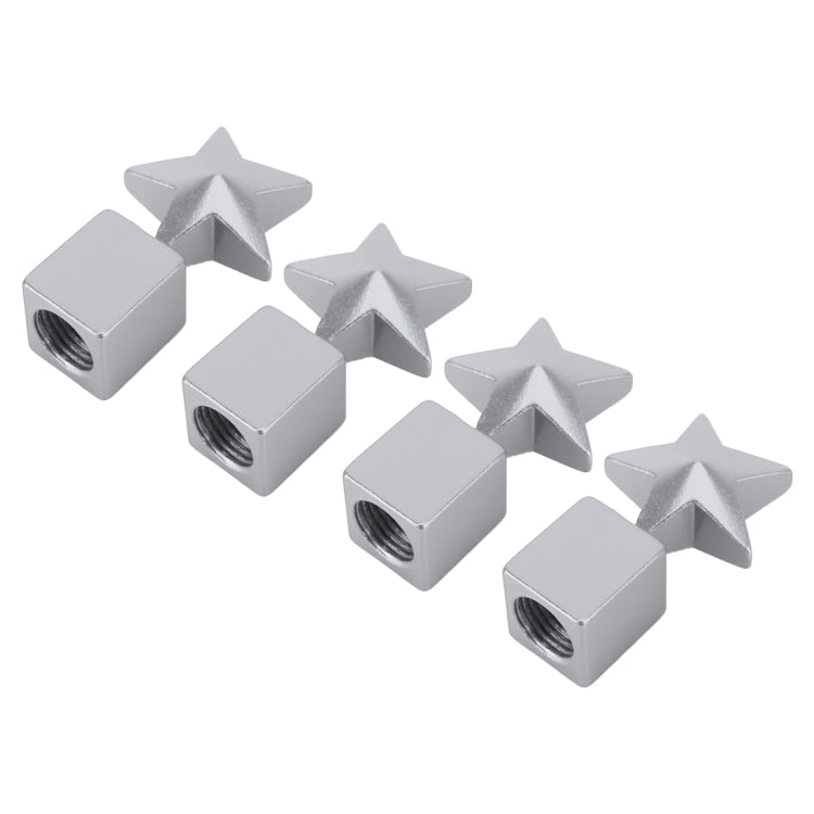 4 PCS Star Shape Gas Cap Mouthpiece Cover Tire Cap Car Tire Valve Caps