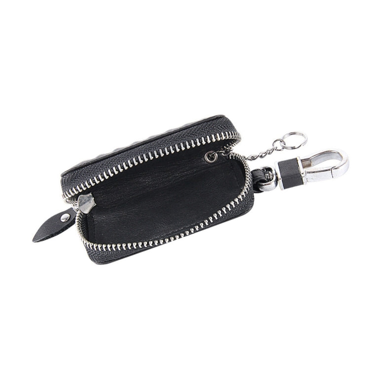 Universal Pure Cow Leather Waist Hanging Zipper Wallets Key Holder Bag(No Include Key)