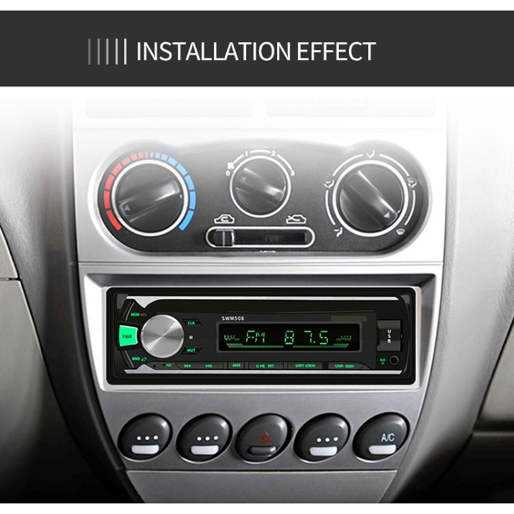 508BT 12V Universal Car Radio Receiver MP3 Player, Support FM & Bluetooth with Remote Control
