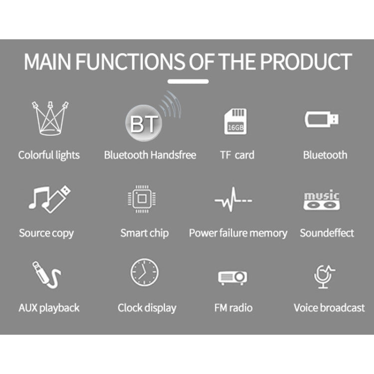 508BT 12V Universal Car Radio Receiver MP3 Player, Support FM & Bluetooth with Remote Control