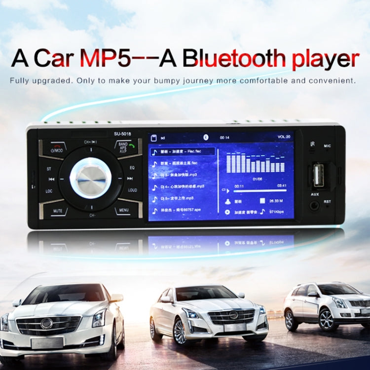 SU-5018 4.1 inch Universal Car Radio Receiver MP5 Player, Support FM & Bluetooth & TF Card with Remote Control