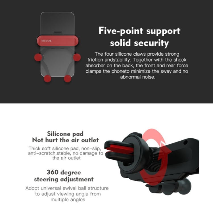 Universal Rotating Four Points Gravity Car Bracket for 4.7-6.5 inch Mobile Phones